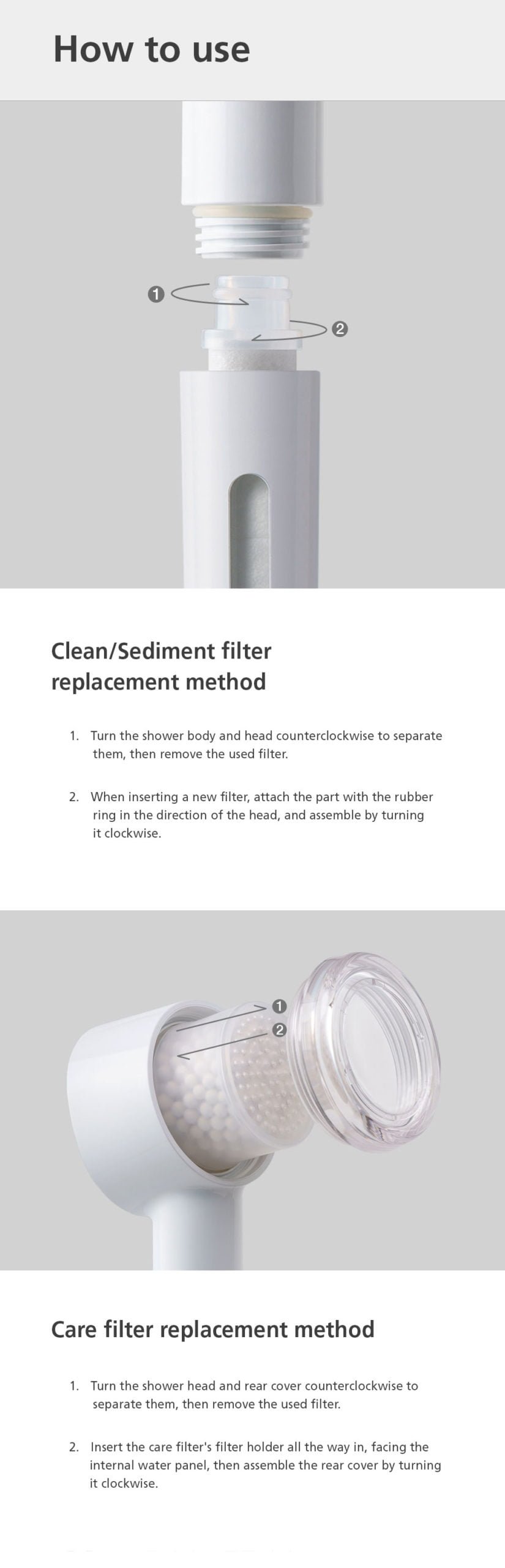 13.Shower head How to use